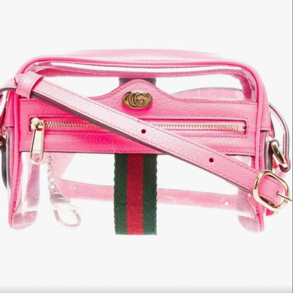 Gucci Ophidia clear hot pink crossbody- rare and NEW!